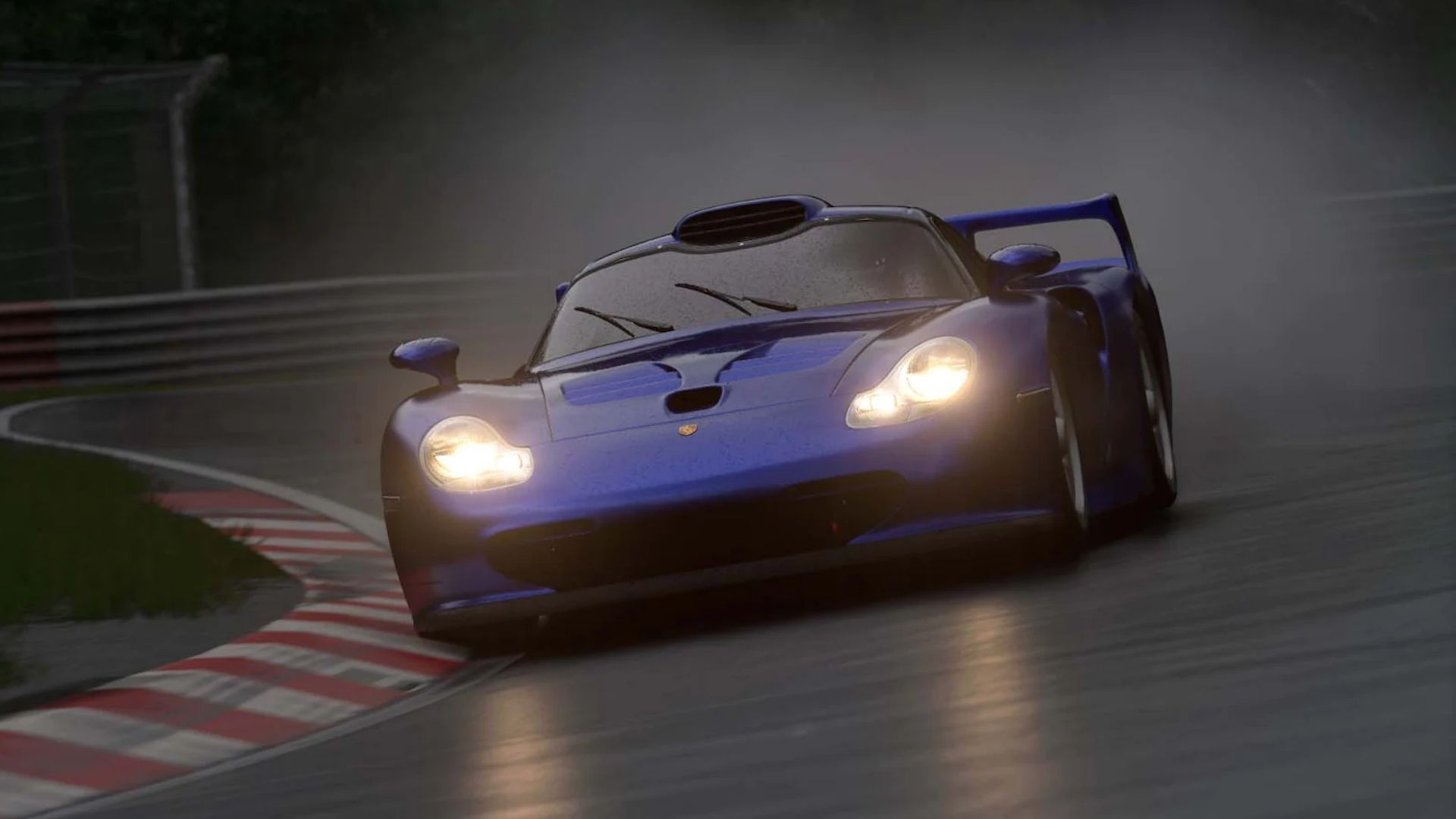 Porsche fährt mit Gran Turismo 7 durch Regen