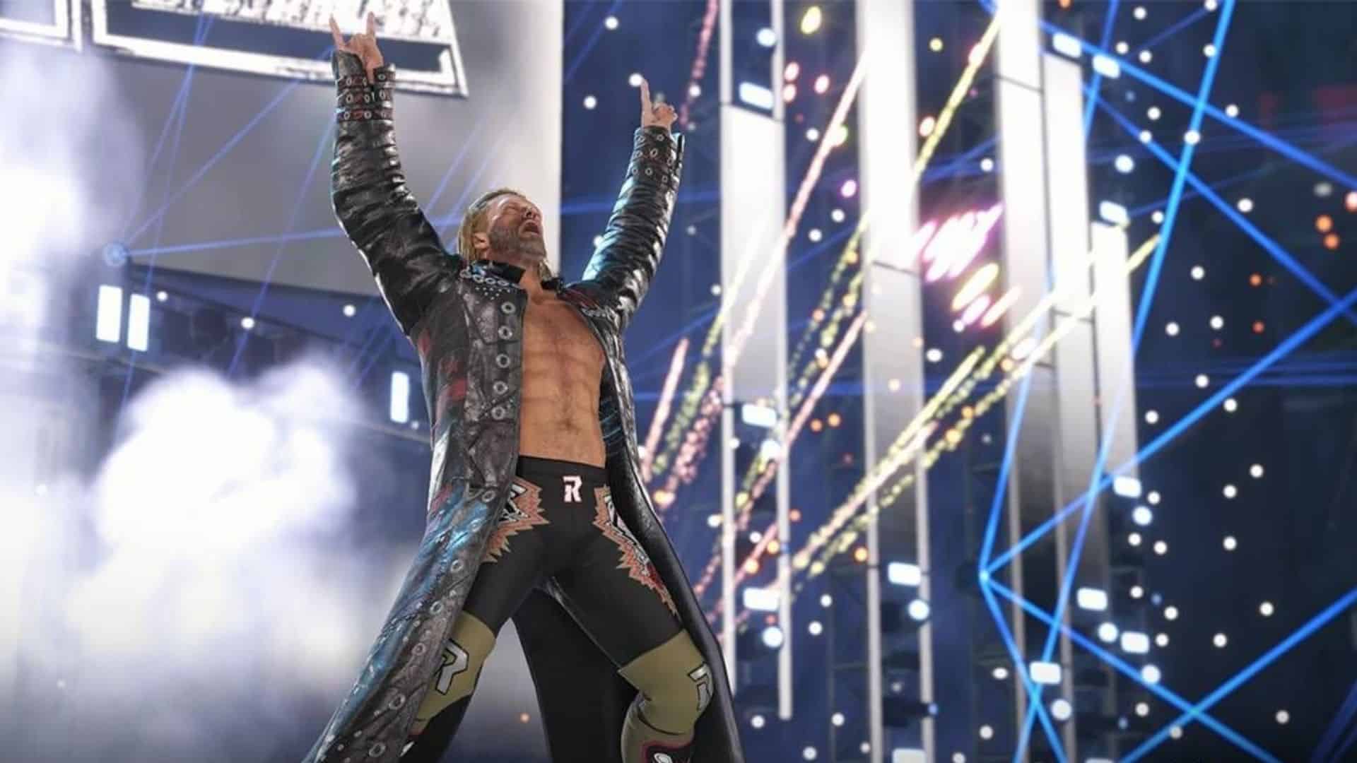 edge macht seine eingangspose in wwe 2k22