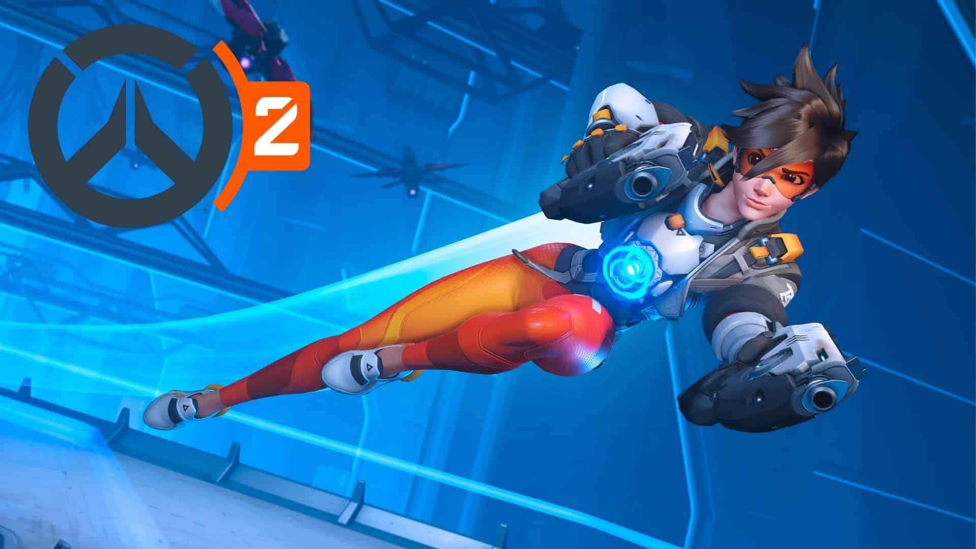 Overwatch Tracer mit Overwatch 2-Logo