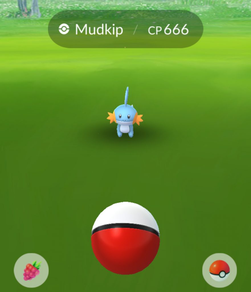 Pokémon Go Mudkip-Begegnung