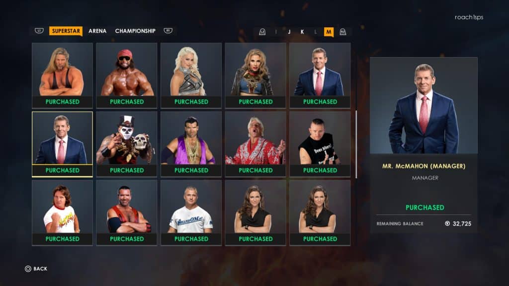 WWE 2K-Liste