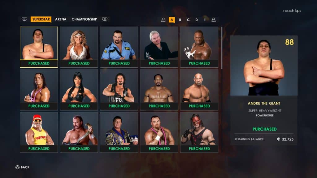 WWE 2K-Liste