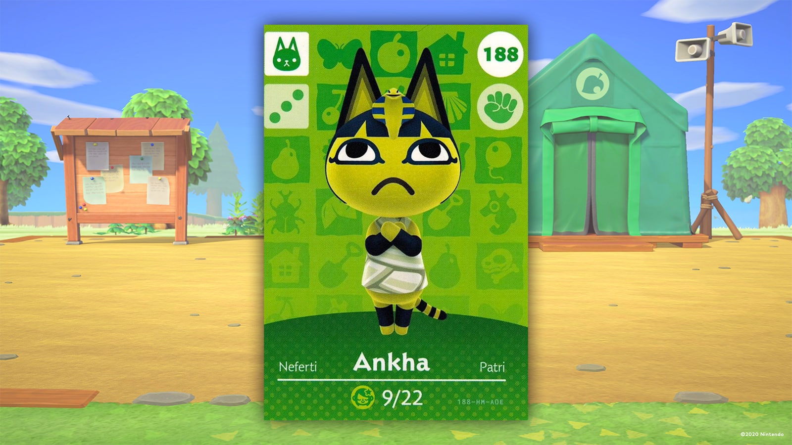 Ankha Amiibo-Karte in Animal Crossing New Horizons