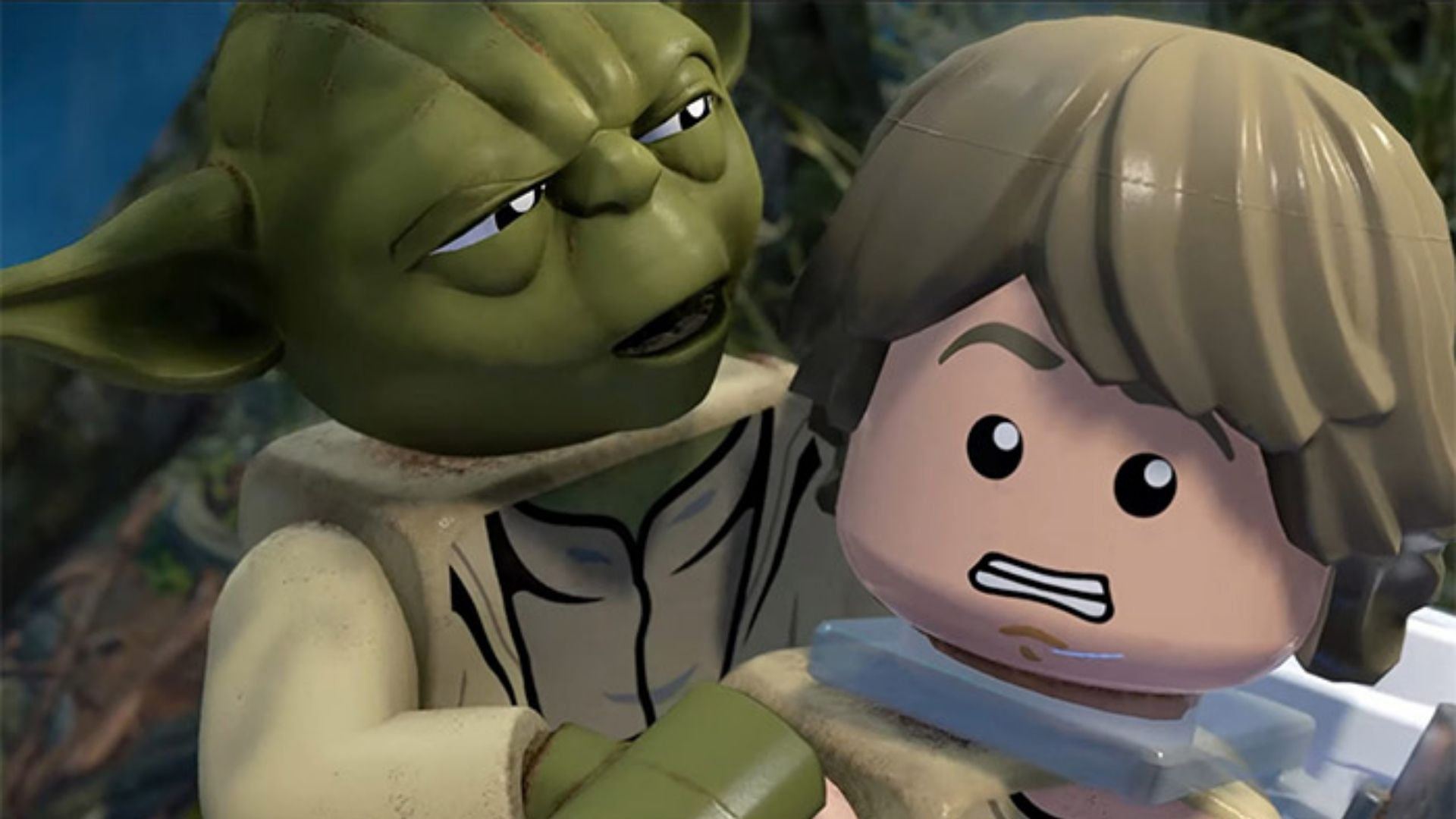 Yoda spricht in Luke Skywalkers Ohr