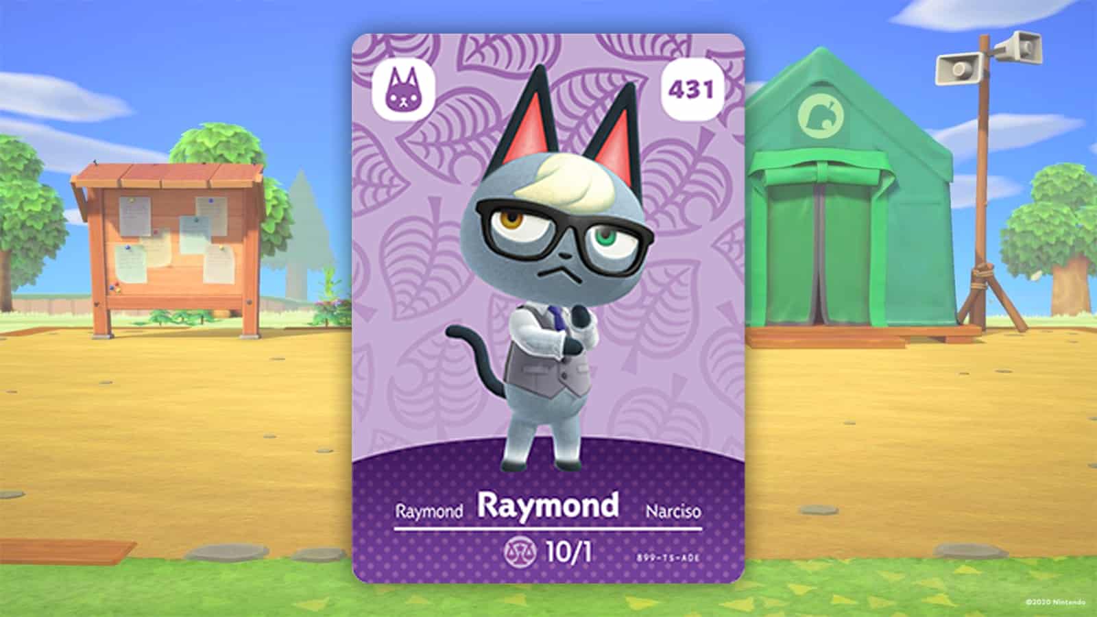 Raymong-amiibo-Karte in Animal Crossing New Horizons
