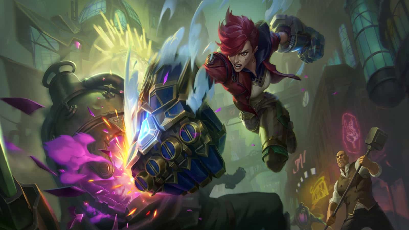 Vi's arkaninspirierter Skin in Legends of Runeterra