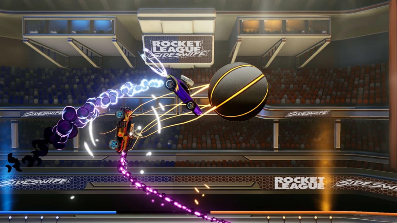 In-Game-Screenshot einer Luftrolle in Rocket League Sideswipe