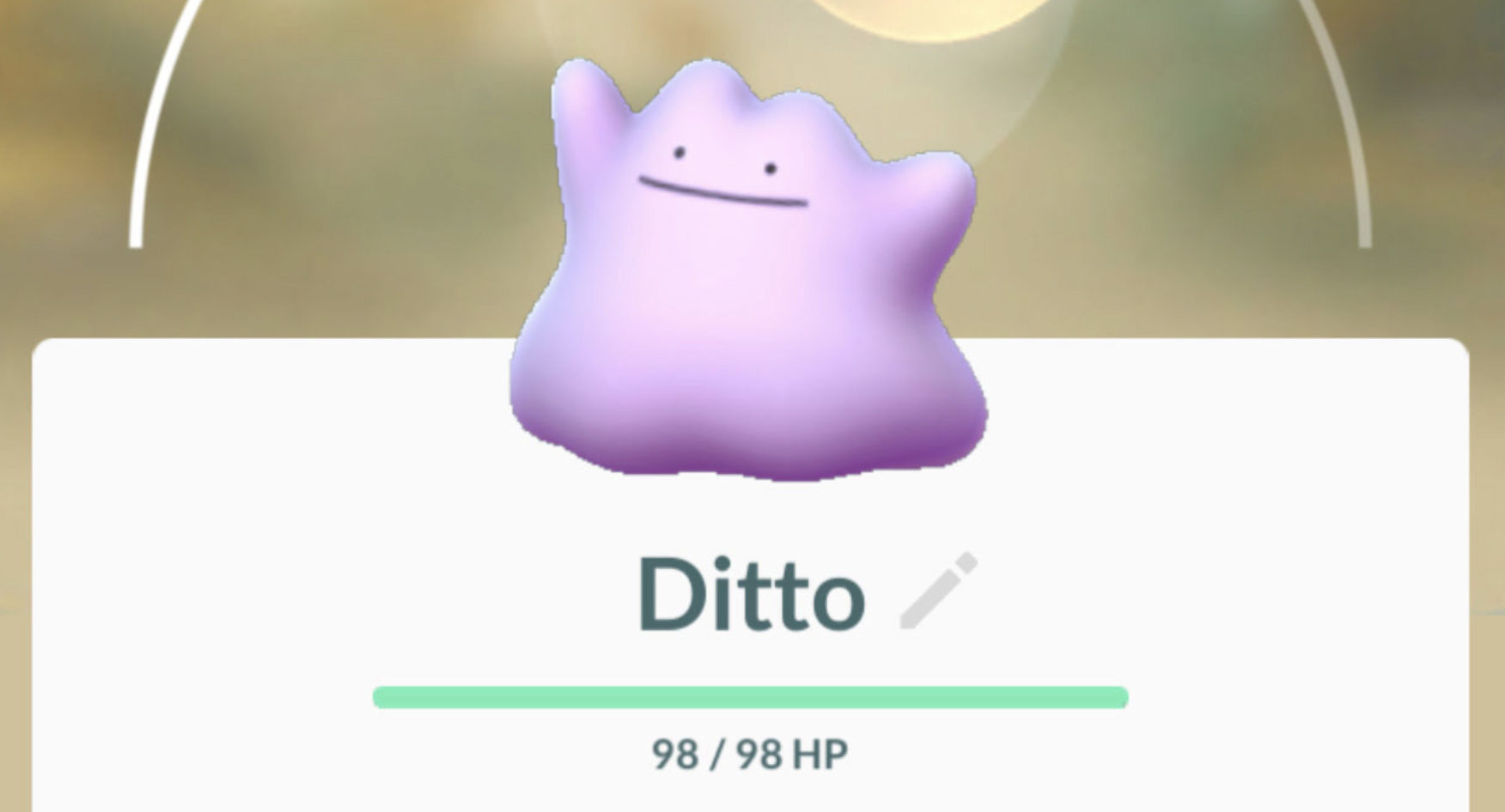 Screenshot von Ditto in Pokémon Go dex.