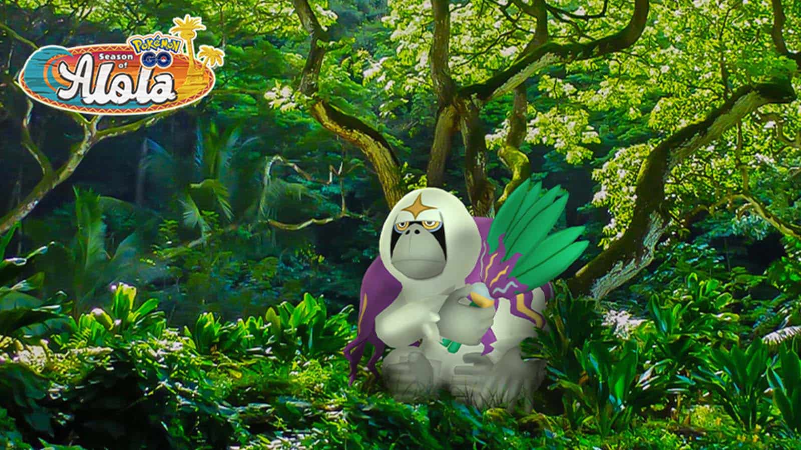 Ein Poster für die Pokémon Go Sustainability Week-Veranstaltung mit Oranguru