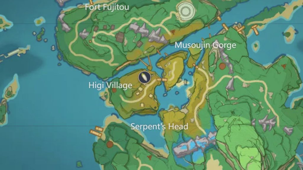 Teyvat Interaktive Karte Rettich Inazuma Standort