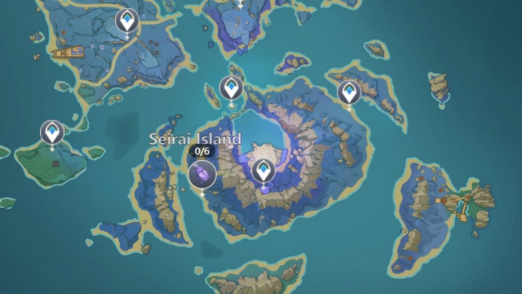 Screenshot der Karte von Seirai Island