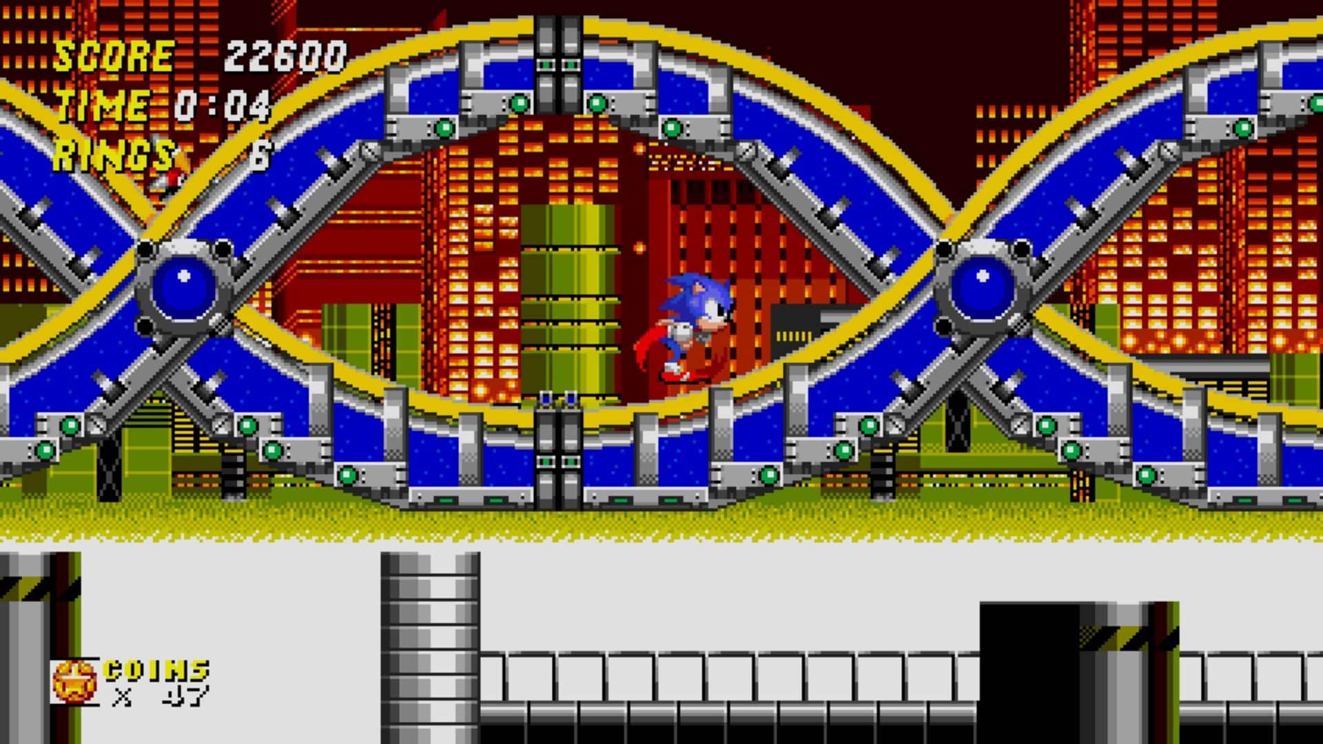 Sonic läuft in der chemischen Zone in Sonic 2