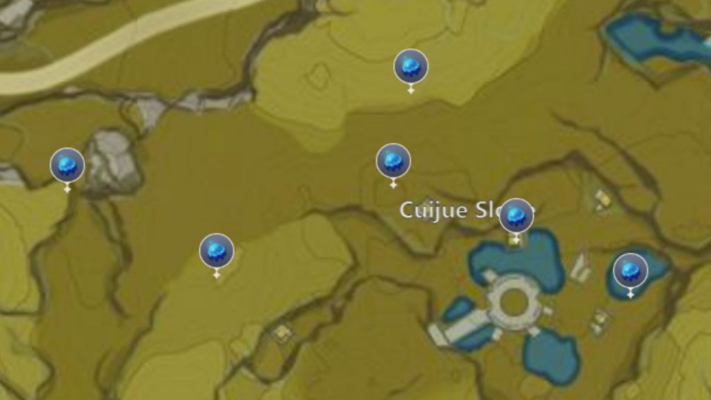 Lage der Karte der Cuijue-Piste