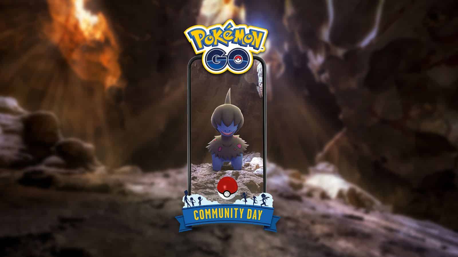 Ein Poster für die Spezialforschung zum Pokémon Go Deino Community Day