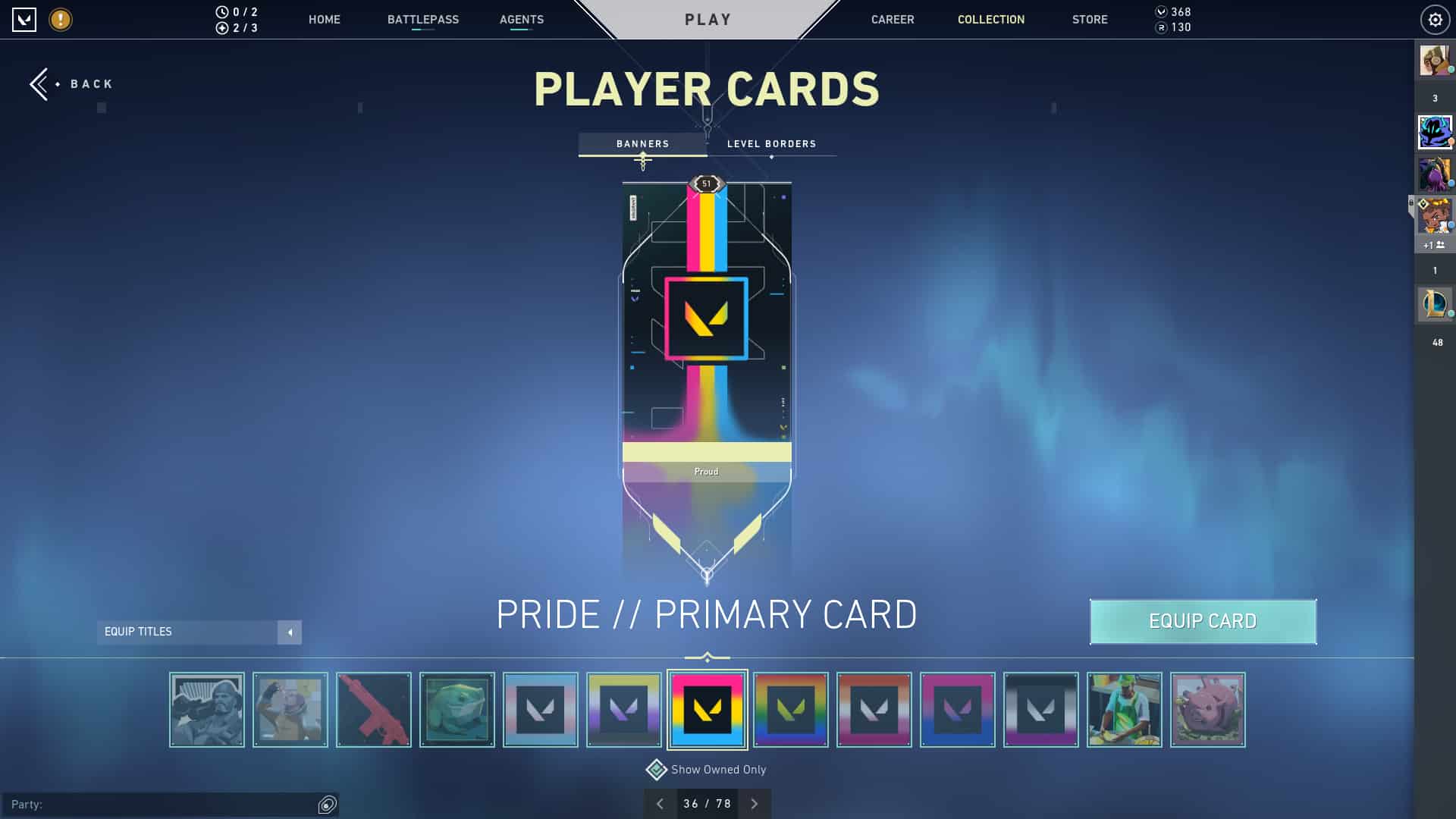 Valorant Pride-Spielerkarte