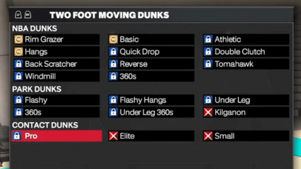 Two-Foot Contact Dunk in NBA 2K24 