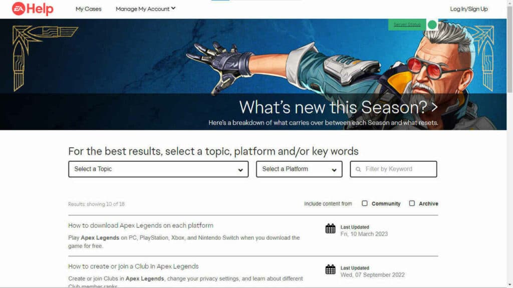 So überprüfen Sie den Serverstatus von Apex Legends 