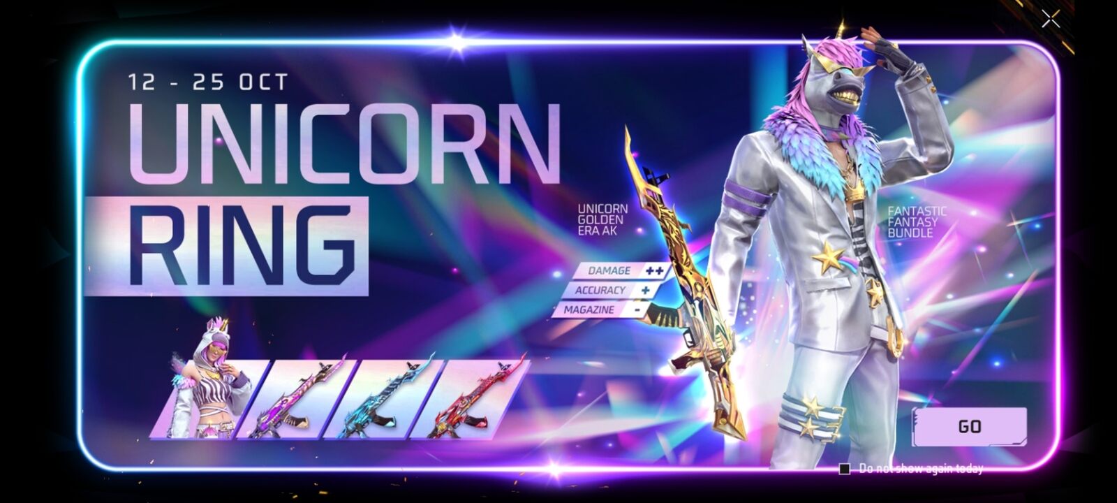 Der Free Fire Unicorn Ring-Event-Guide