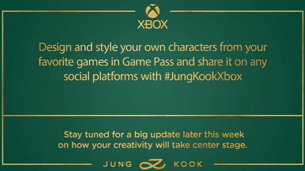 Jungkook von BTS kündigt Zusammenarbeit mit XBOX an