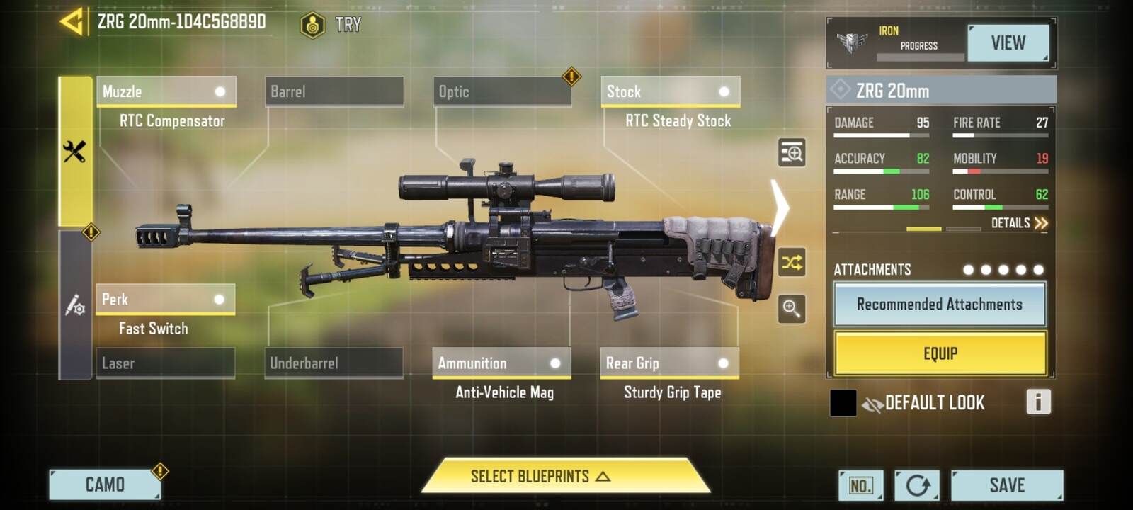 Bestes ZRG 20-mm-Loadout im BR-Modus von COD Mobile