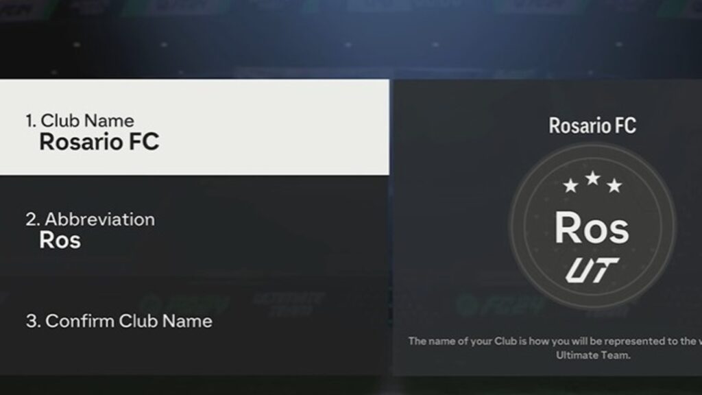 Vereinsname in EA Sports FC 