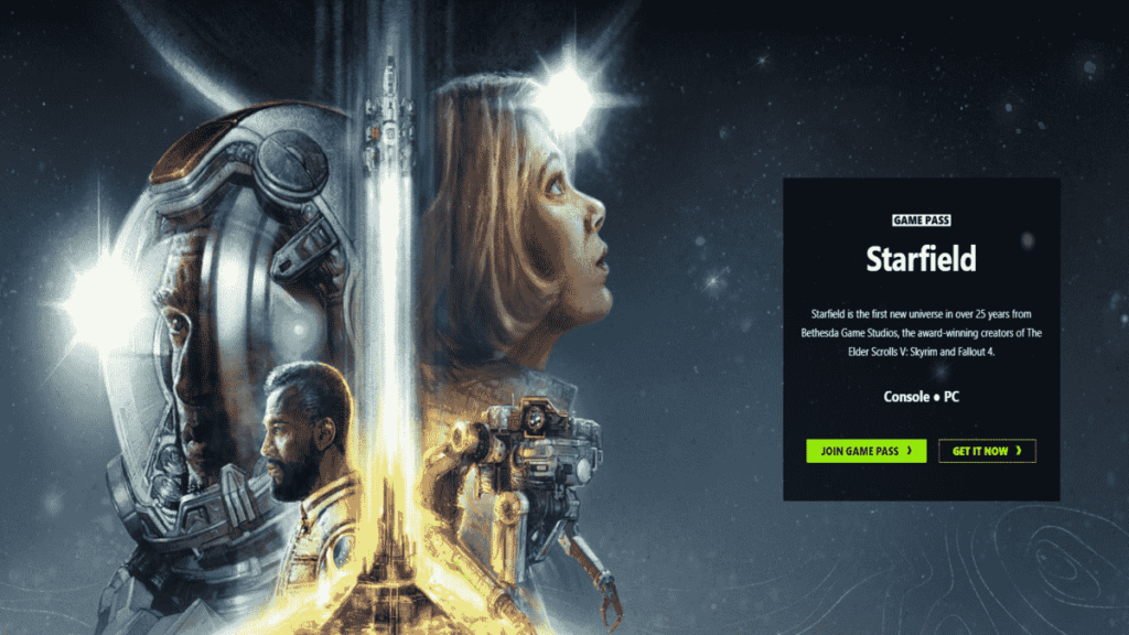 Starfield wurde im Xbox Game Pass veröffentlicht