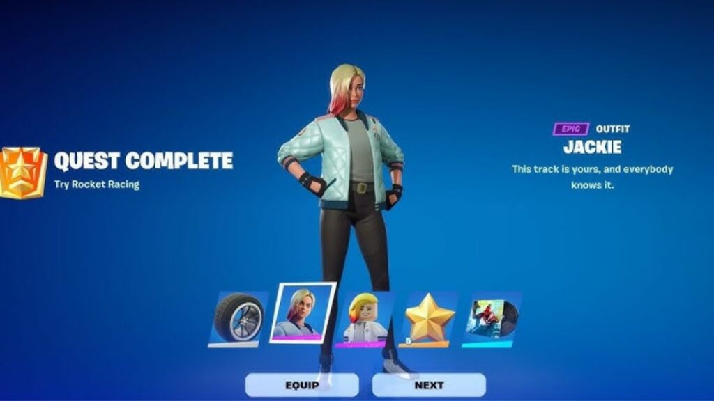 Kostenloser Fortnite-Skin in Rocket Racing: Jackie-Skin 