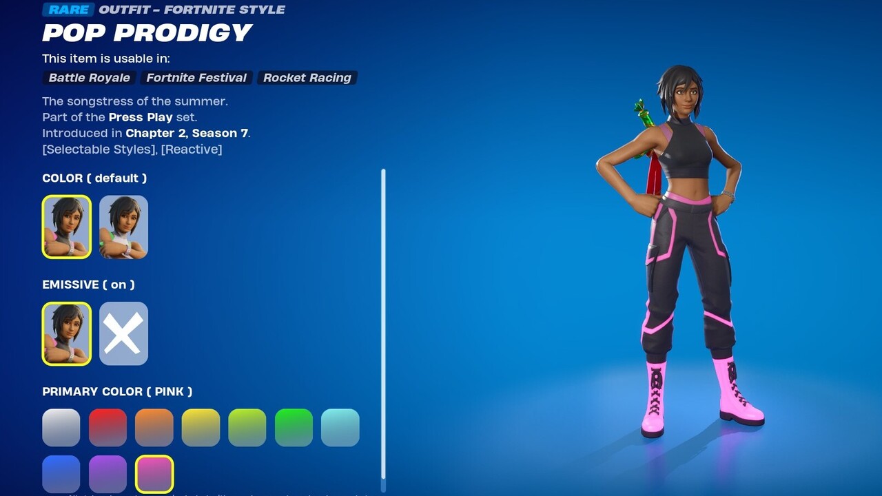 Das Pop Prodigy-Outfit ist jetzt im Spiel verfügbar