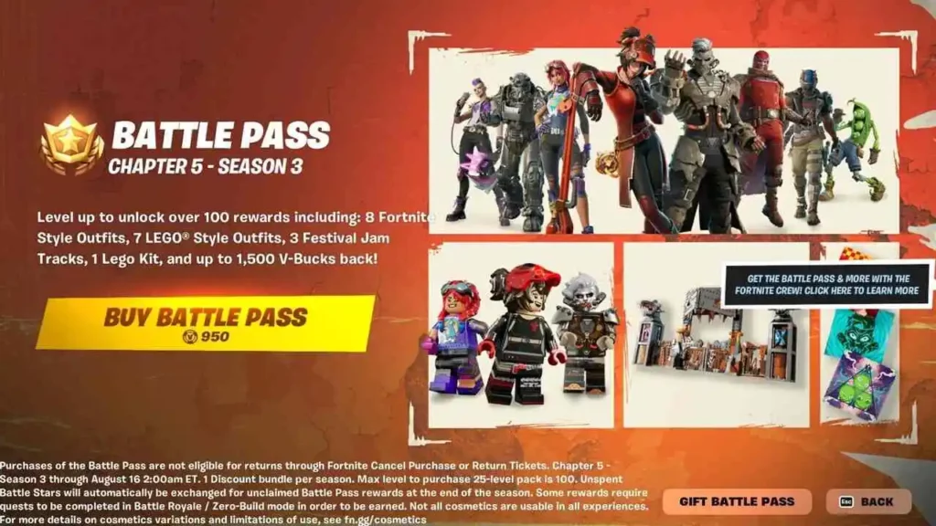 Fortnite Kapitel 5 Saison 3 Battle Pass – Preis 