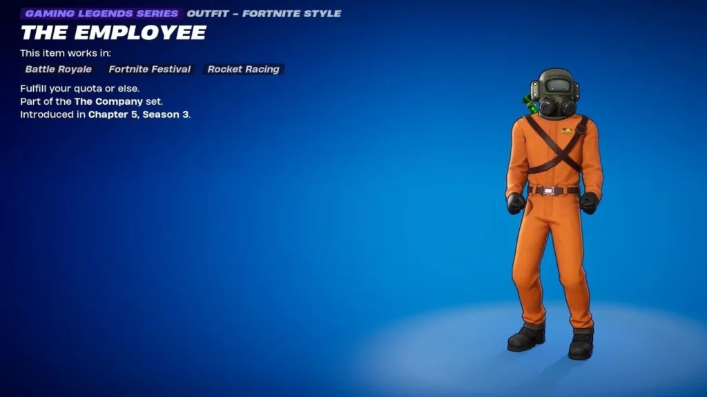 Das Mitarbeiter-Outfit ist für 1.500 V-Bucks erhältlich 