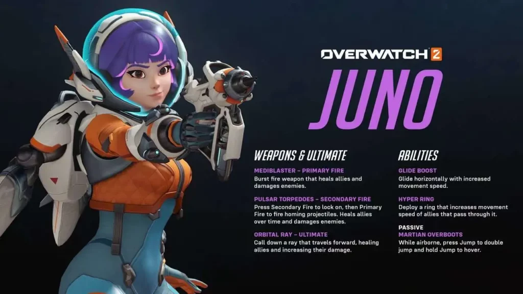 Juno wird in Staffel 12 von Overwatch 2 debütieren