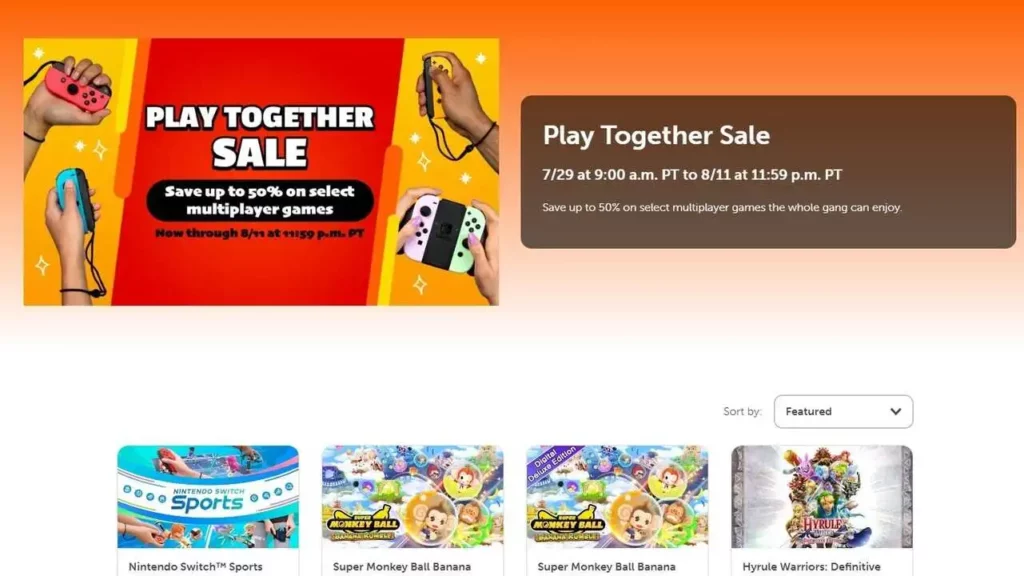 Alle Angebote im Nintendo Switch Play Together Sale 2024