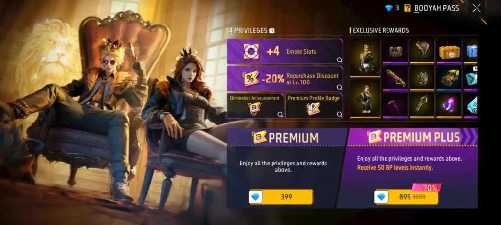 Free Fire BP 20 Preis