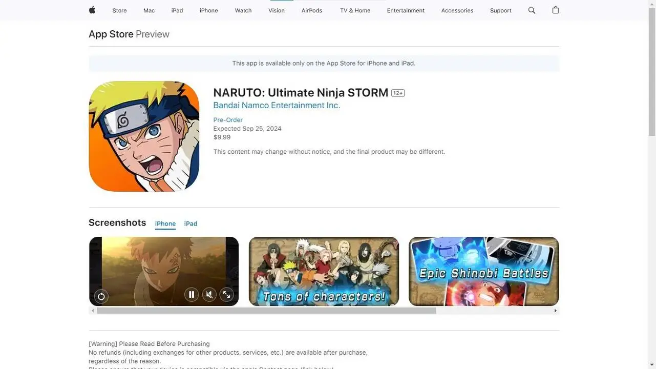 Naruto: Ultimate Ninja Storm – Preis