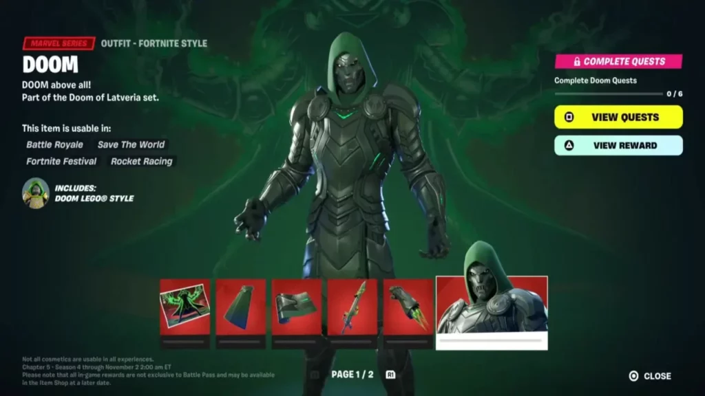 Wie schaltet man den Doctor Doom-Skin in Fortnite Kapitel 5, Saison 4 frei?