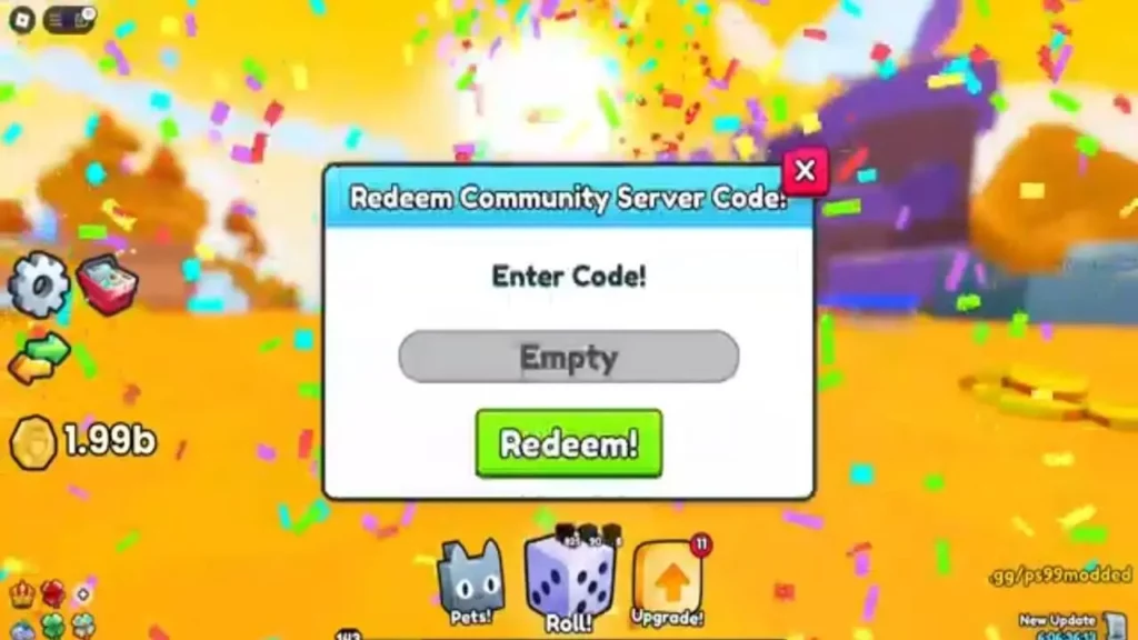 Verfahren zum Einlösen der Roblox Pets Go Modded Codes 