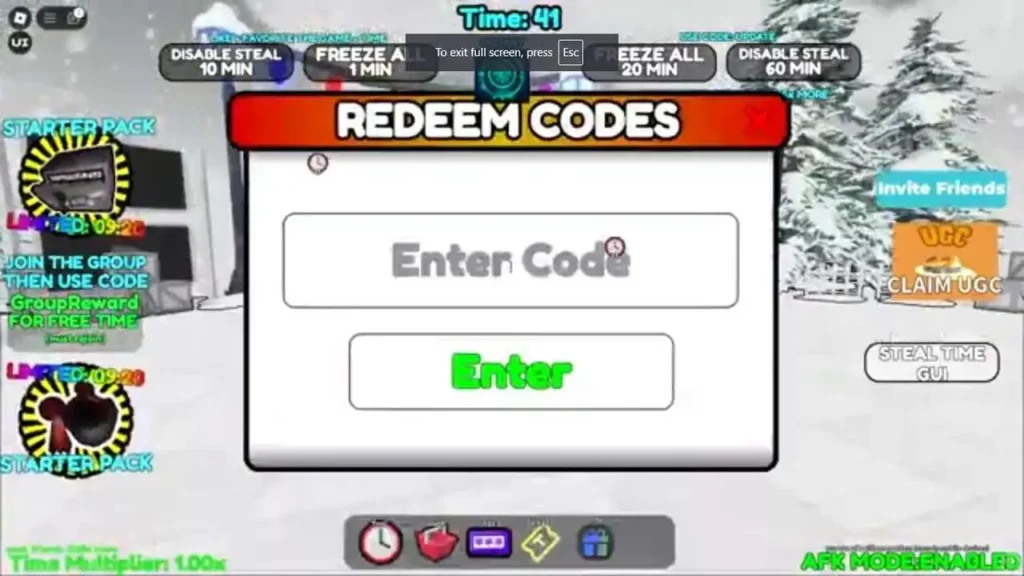 Verfahren zum Einlösen der Freeze For UGC-Codes