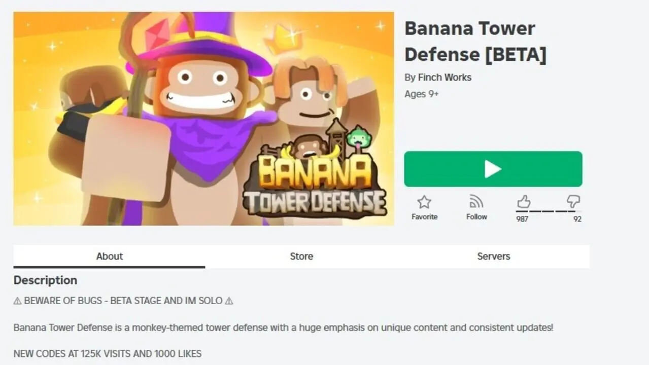 Einlösung aller Banana Tower Defense-Codes