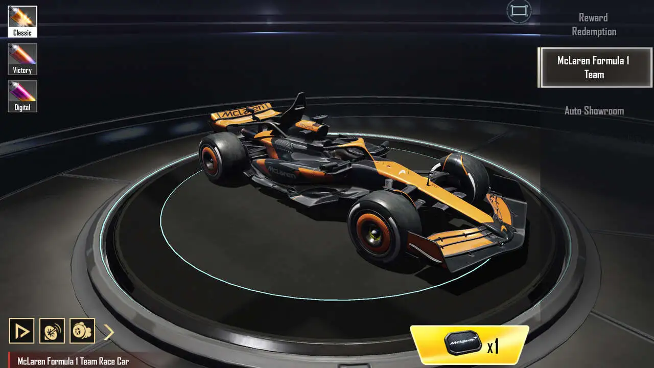 McLaren Formel-1-Team-Rennwagenvarianten