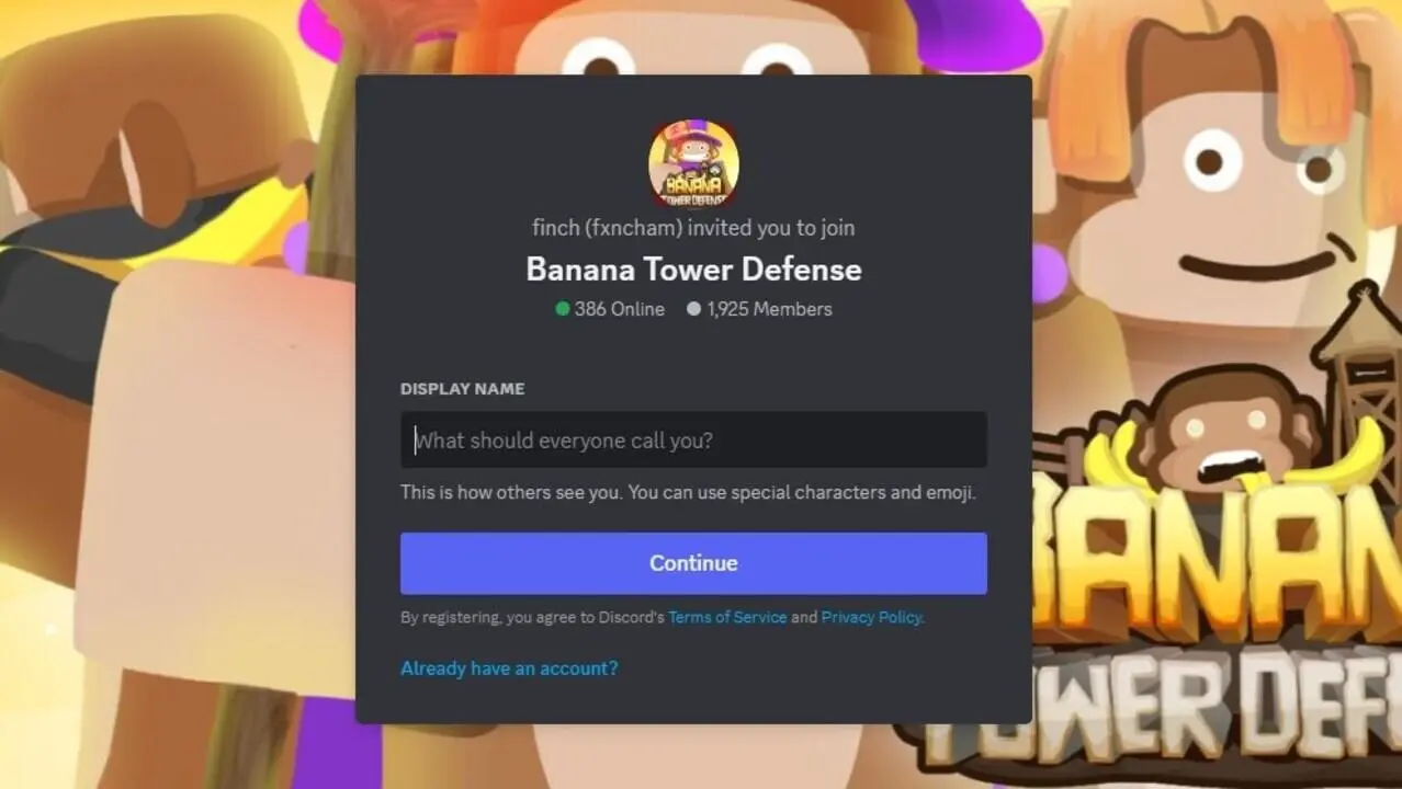 Holen Sie sich alle Banana Tower Defense-Codes über den offiziellen Discord-Server des Spiels