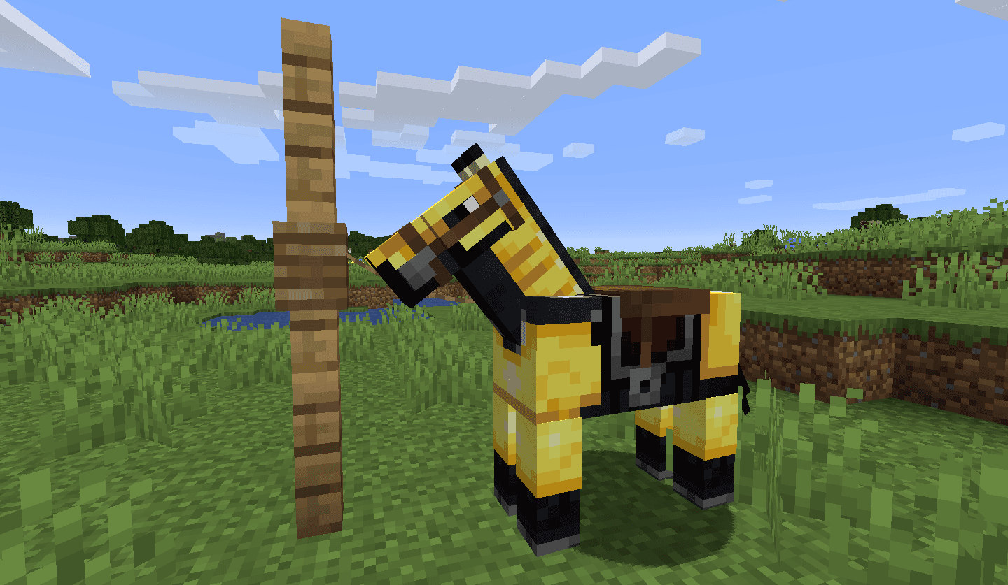 Pferd in Minecraft gefesselt